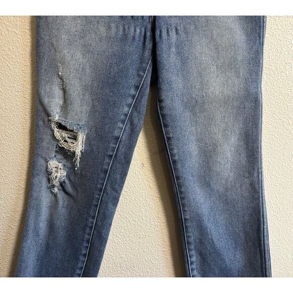 J. Crew Women’s Size 29 Point Sur Jeans Medium Wash High Rise Distressed Raw Hem - Picture 3 of 12